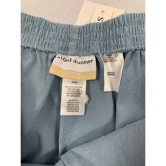 Alfred Dunner Women's Ice Queen Blue Corduroy Pants - Picture 3 of 6